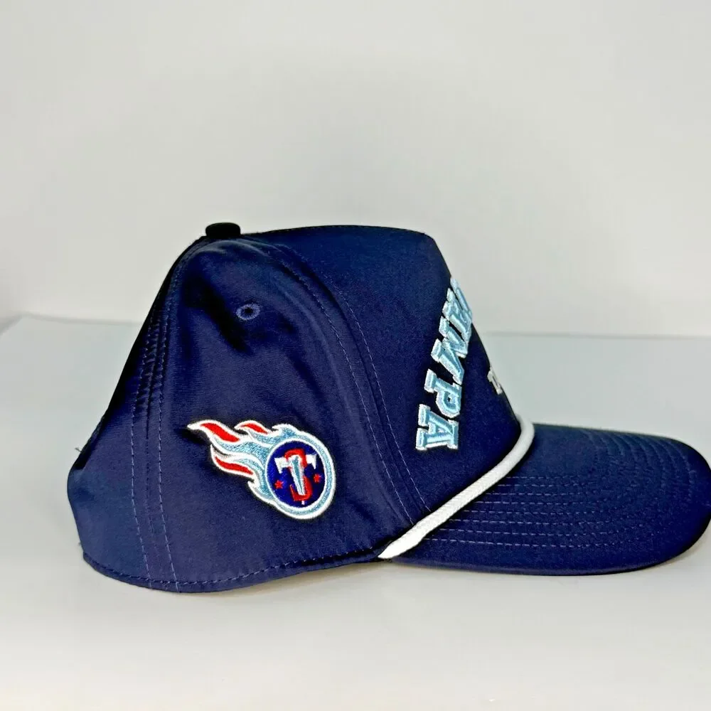 South Tampa Titans Navy Rope Snapback Hat Reversed Local Team Cap